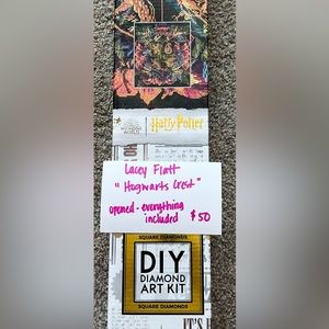 DAC Hogwarts crest diamond painting